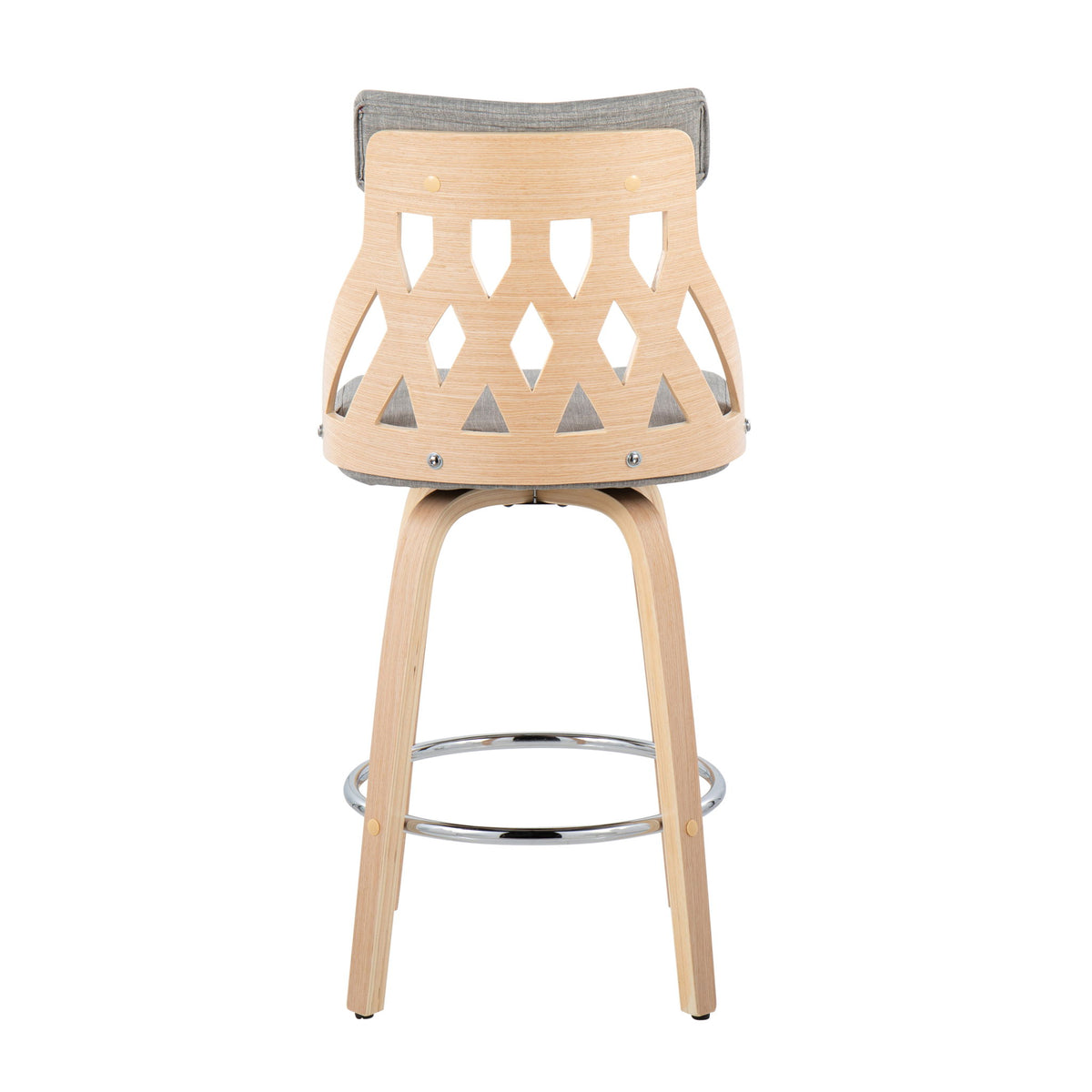 York - Mid-Century Modern Counter Stool - Gray