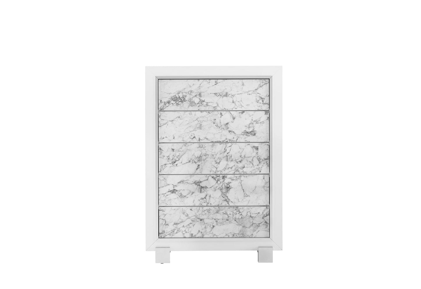 Santorini - 5 Piece Full Bedroom Set - White