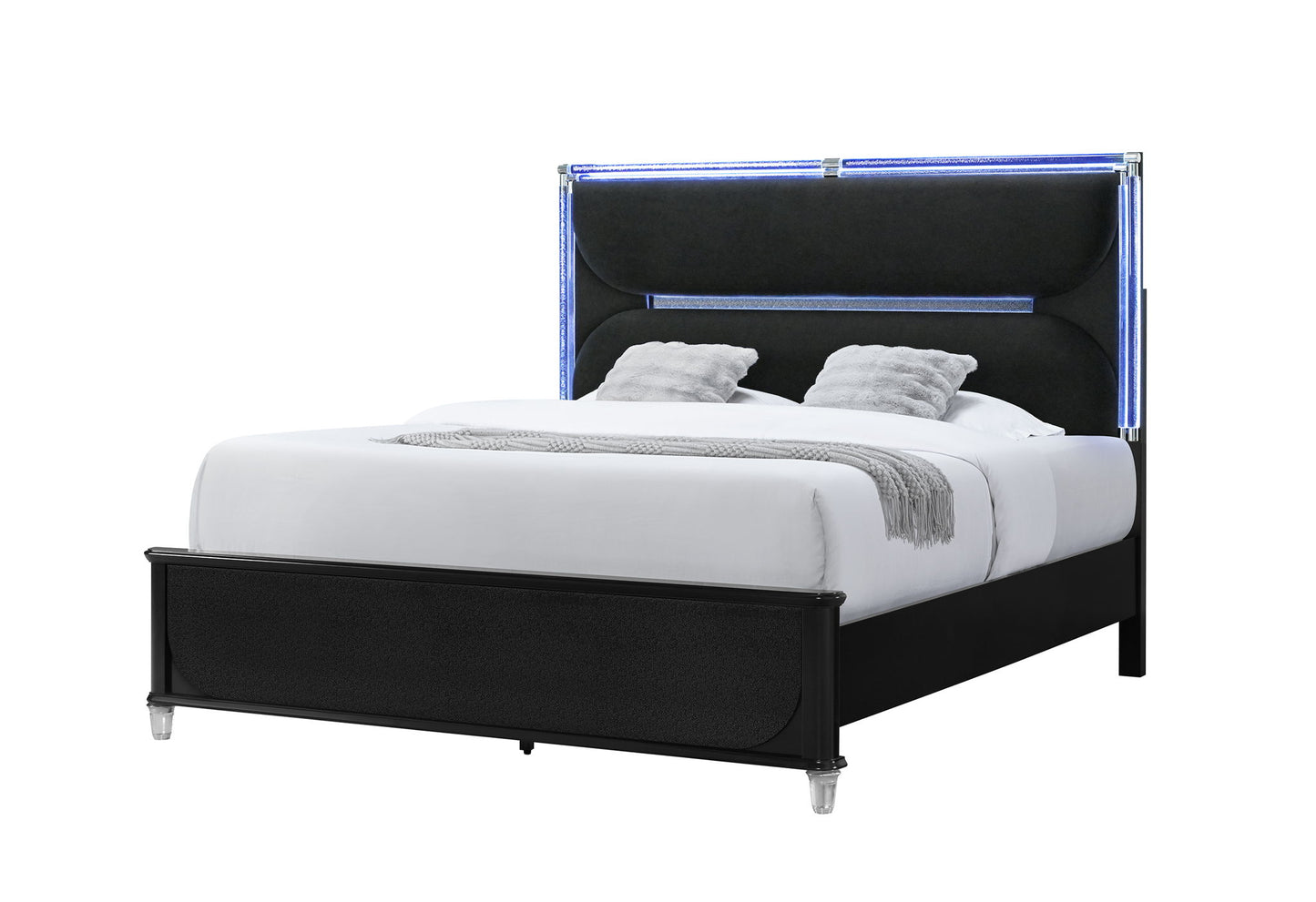 Lando - Queen Bed Footboard With Full Slats - Black