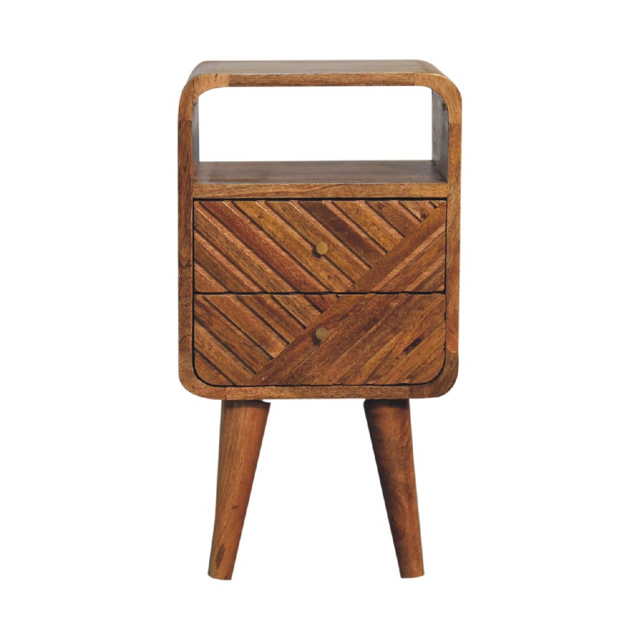 Lille - Mini Curved Nightstand - Oak