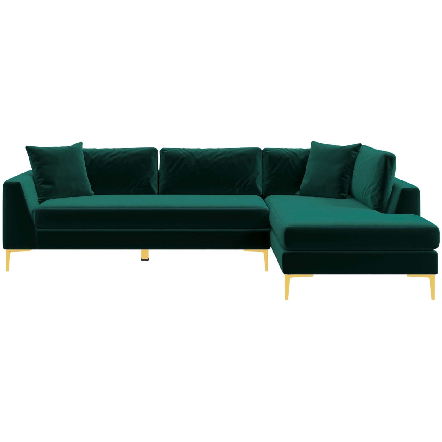 Mano - Right Facing L-Shaped Sectional Sofa - Green