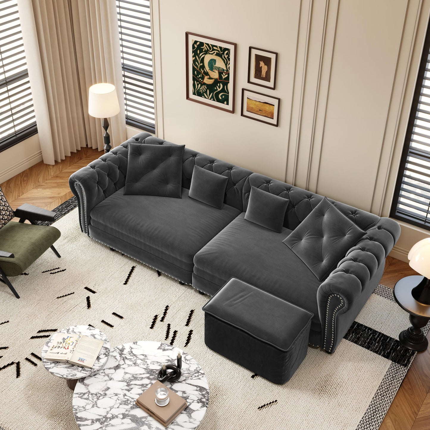 3 In 1 Pull Out Convertible Sleeper Sofa Bed