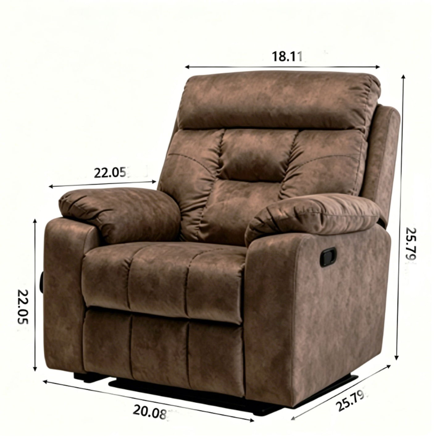 Electric Lift Chair With Heating And Massage, 180° Recline - Brown