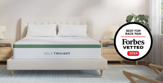 Helix Twilight Core firm hybrid mattress for side sleepers who prefer less sink and a firmer surface