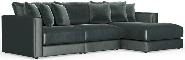 Jackson Remington — 3-piece right chaise in Pine