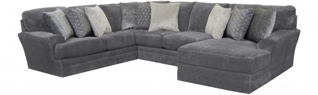 Jackson Mammoth — 3-piece large right chaise in Smoke