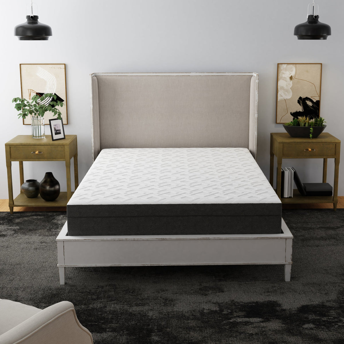 South Bay 12" Lilac Gel Memory Foam Mattress - Medium Soft
