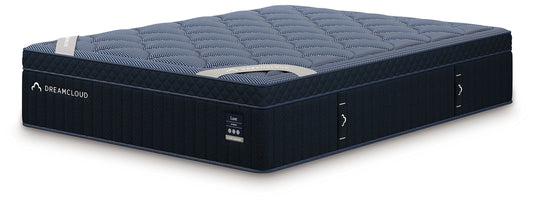 DreamCloud Luxe Hybrid mattress showing its quilted Euro top