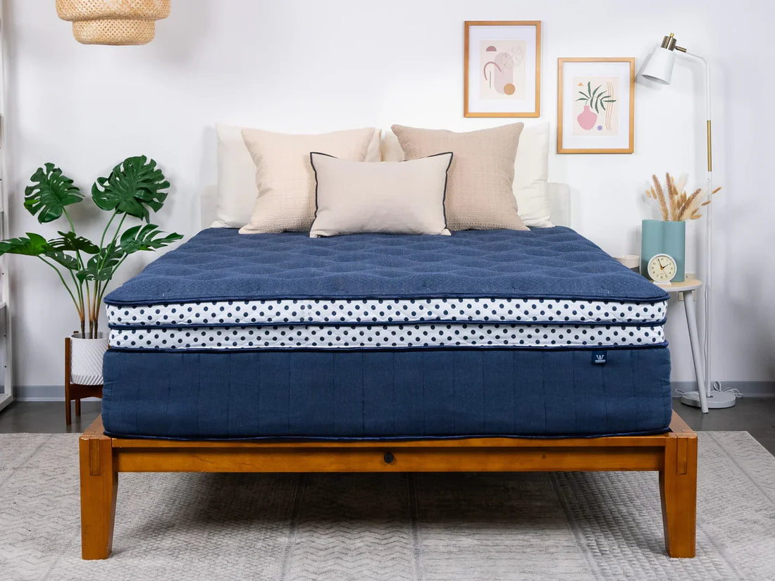 WinkBeds Blue Collection B2 mattress with navy sides and a quilted top