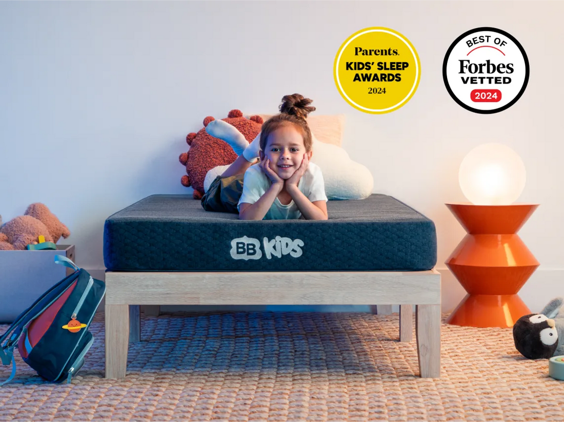 Brooklyn Bedding BB Kids mattress on a child's bed