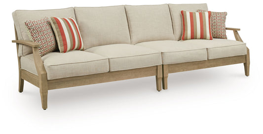Clare View - RAF/LAF Loveseat With Cushions (Set of 2) - Beige