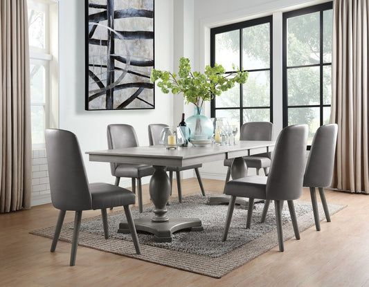 Waylon - 7 Pieces Dining Room Set - Gray / Oak