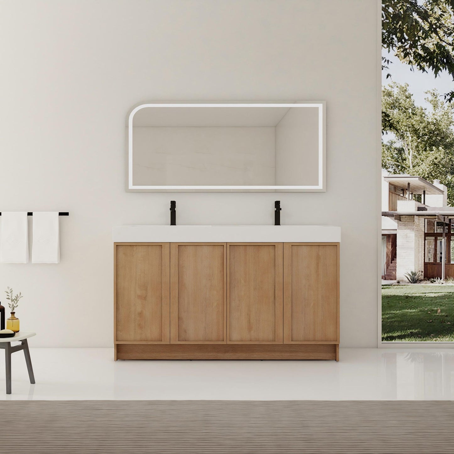 Freestanding Bathroom Vanity With Sink, Soft Close Doors