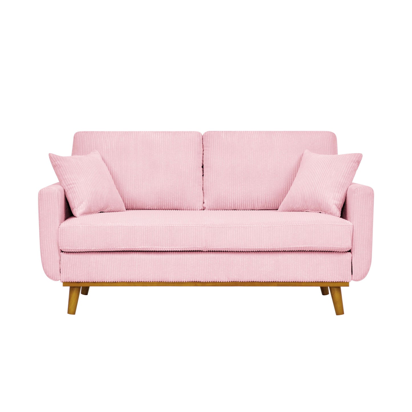Upholstered Loveseat With Arms And Pillows