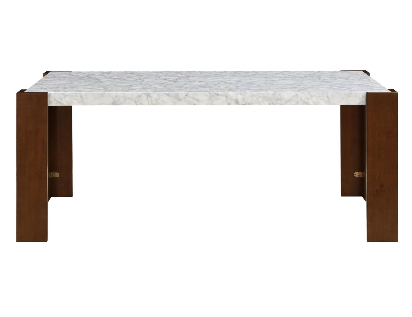 Hettie - Dining Table With Engineered Stone Top - Brown