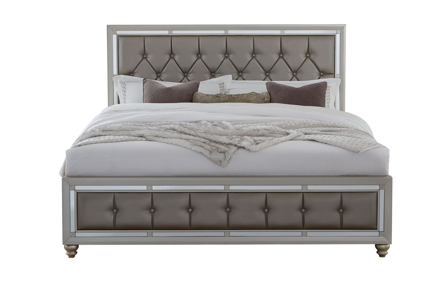 Riley - Full Bed Footboard - Silver