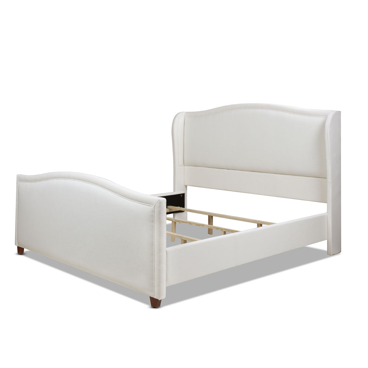 Carmen - Upholstered Wingback Panel Bed Frame