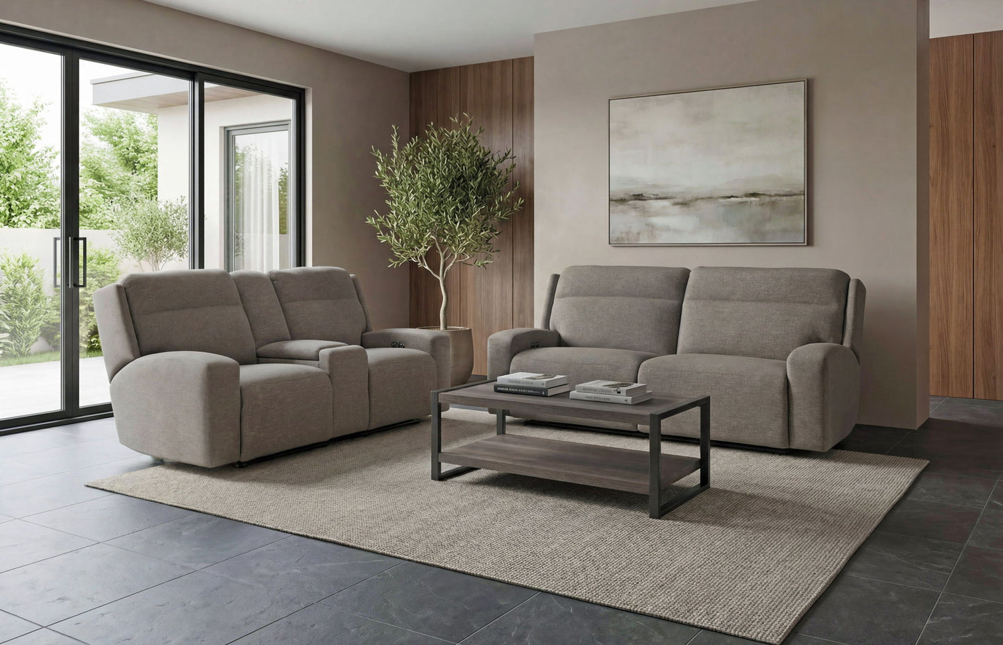 Caleb - Power Headrest Power Reclining Sofa With Zero Gravity