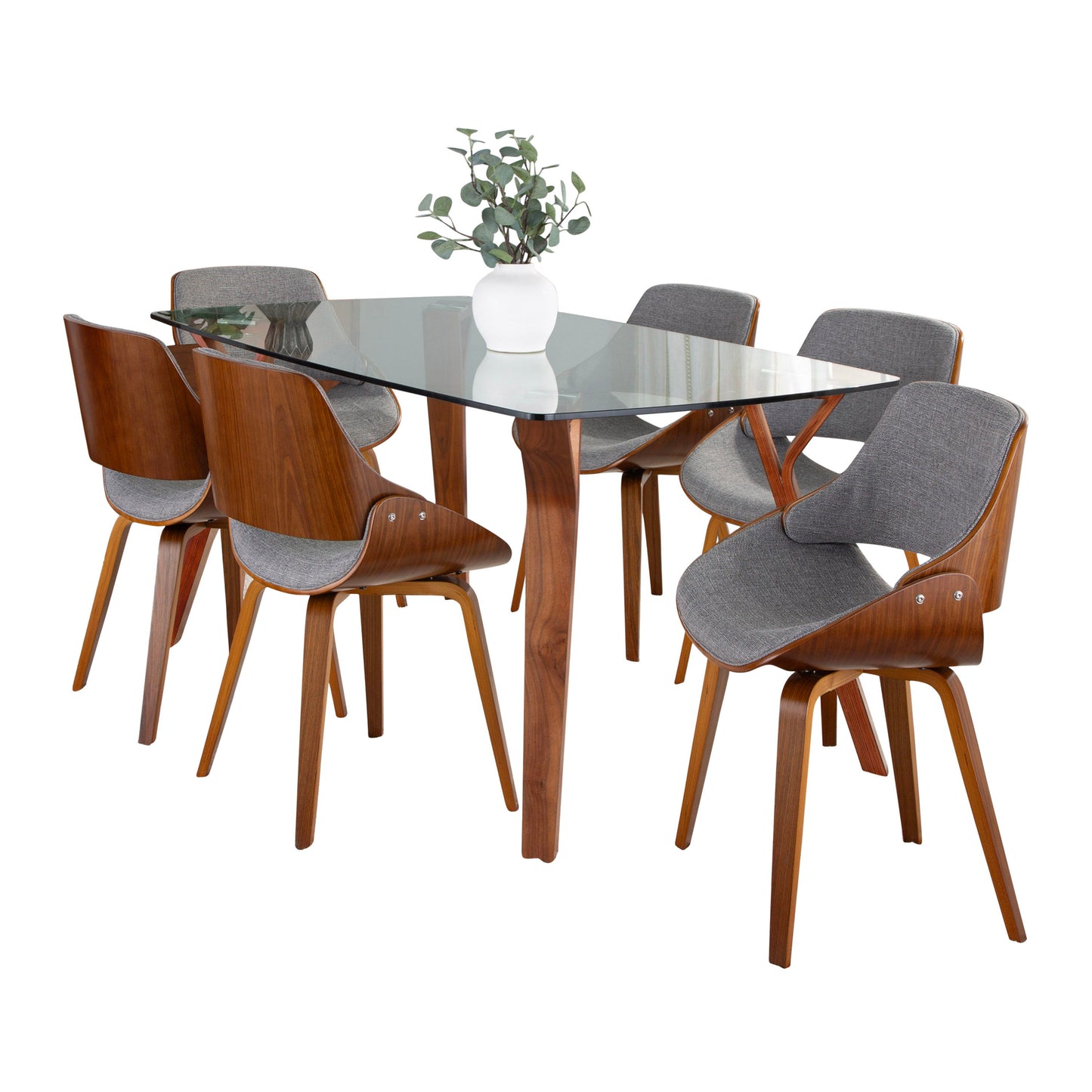 Folia Fabrizzi - 7 Piece Mid Century Modern Dining Set