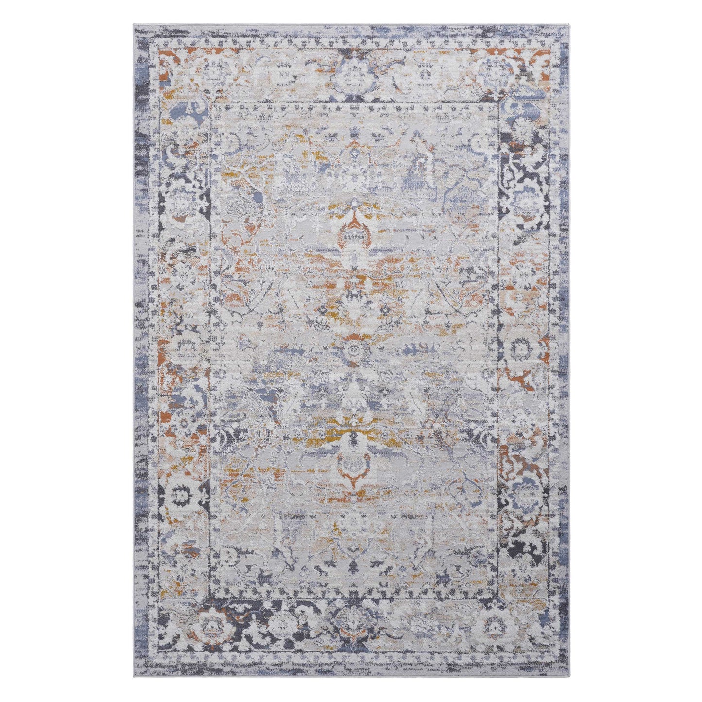 Payas - 2' x 3' Traditional Non-Shedding Stylish And Stain Resistant Area Rug - Ivory / Gray