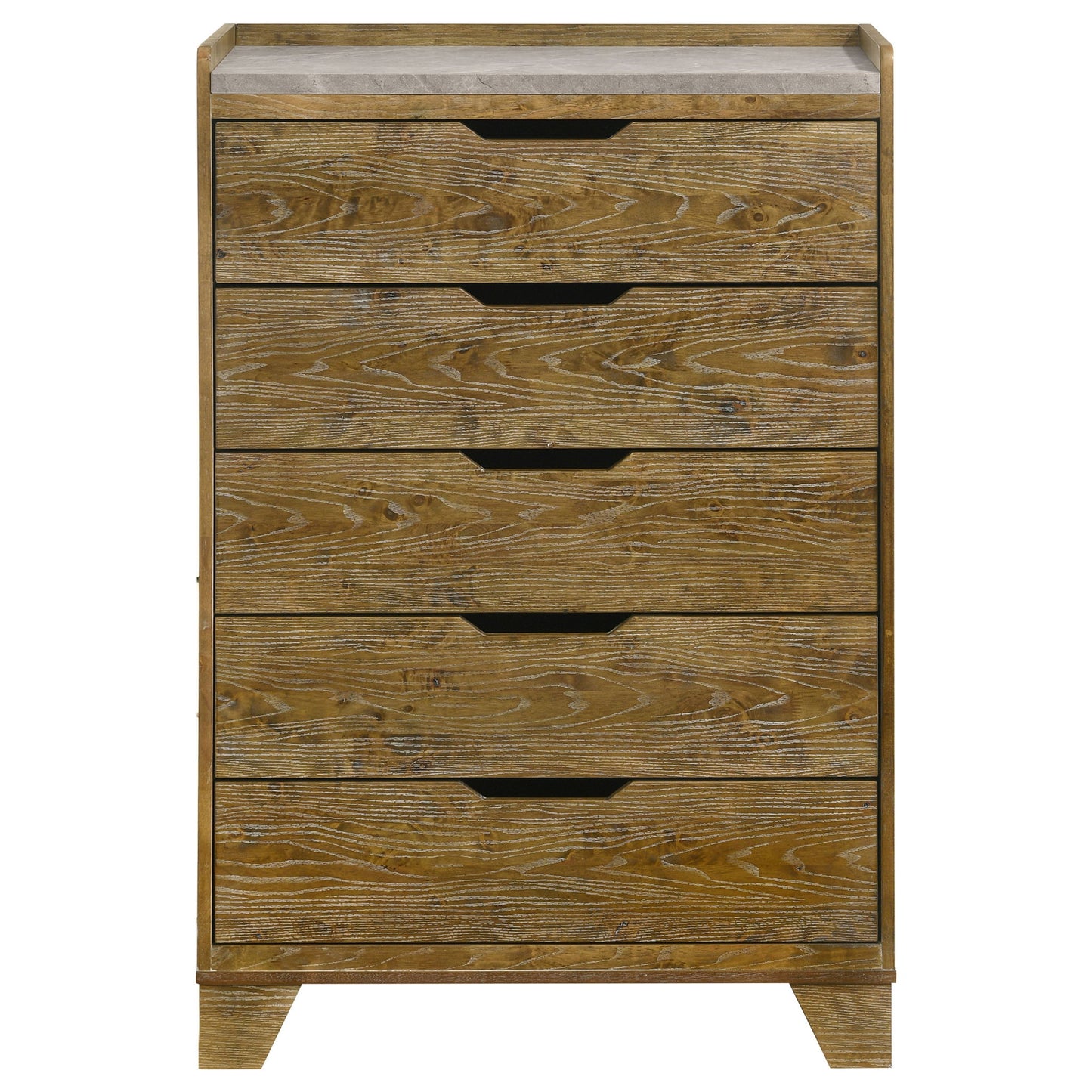 Packard - 5 Drawer Chest - Oak
