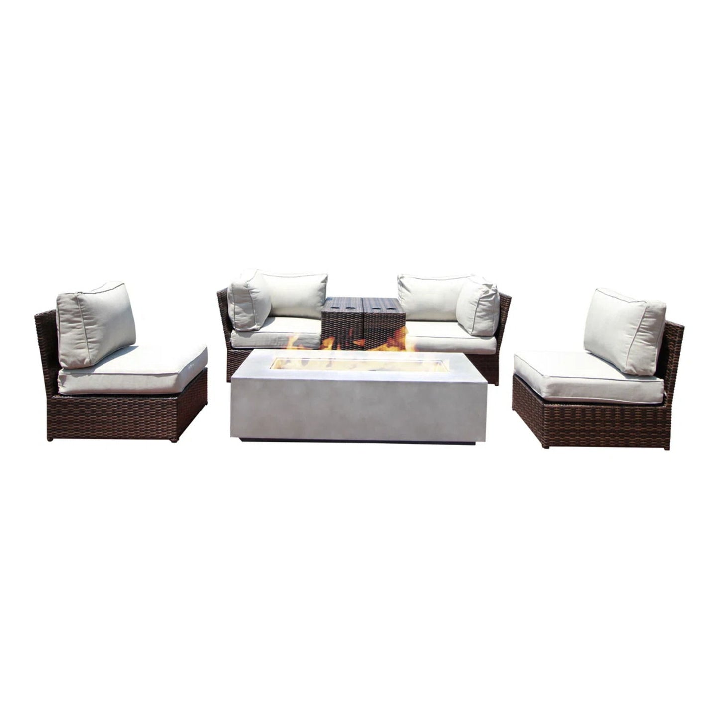 Outdoor Elegance Conversation Set With Fire Pit