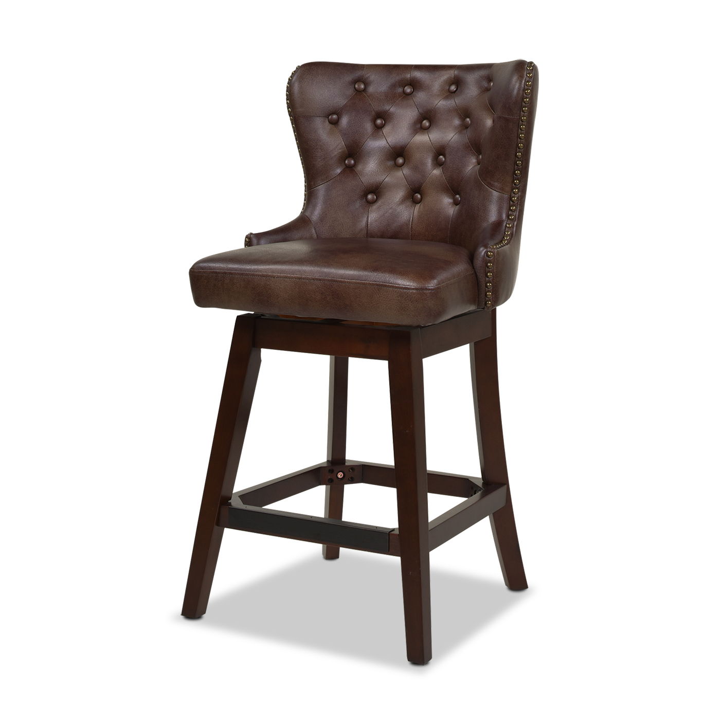 Holmes - Tufted High Back 360 Swivel Counter Height Barstool