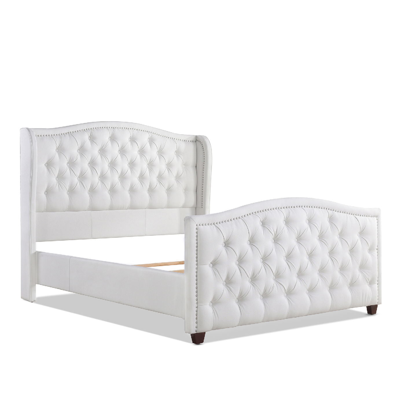 Marcella - Upholstered Shelter Headboard Bed Set