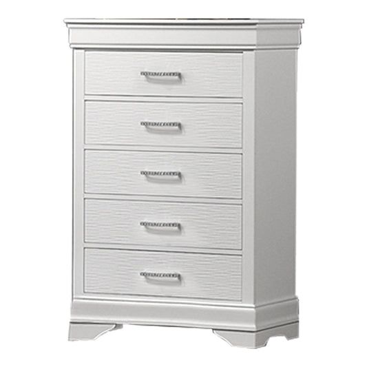 Chest, 5 Drawer Storage Furniture - White