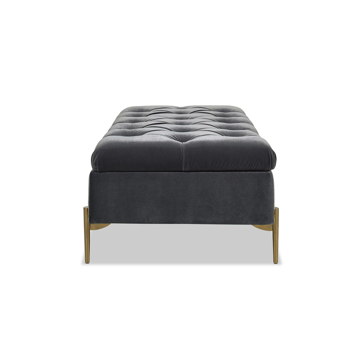 Estelle - Upholstered Storage Bench Cocktail Ottoman - Gray