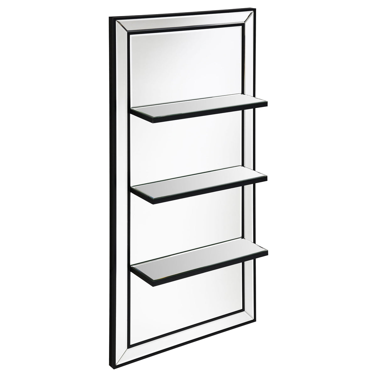 Cardinal - 3 Shelf Wall Mirror - Silver