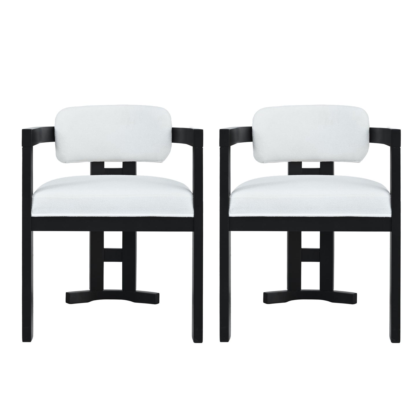 Stylish Indoor Upholstered Wood Dining Chair (Set of 2)