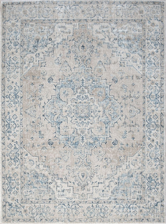 Noble - 5'3" X 7'3" Area Rug - Ivory, Polyester