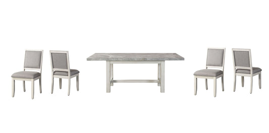 Canova - 5 Piece Dining Set - Gray Marble