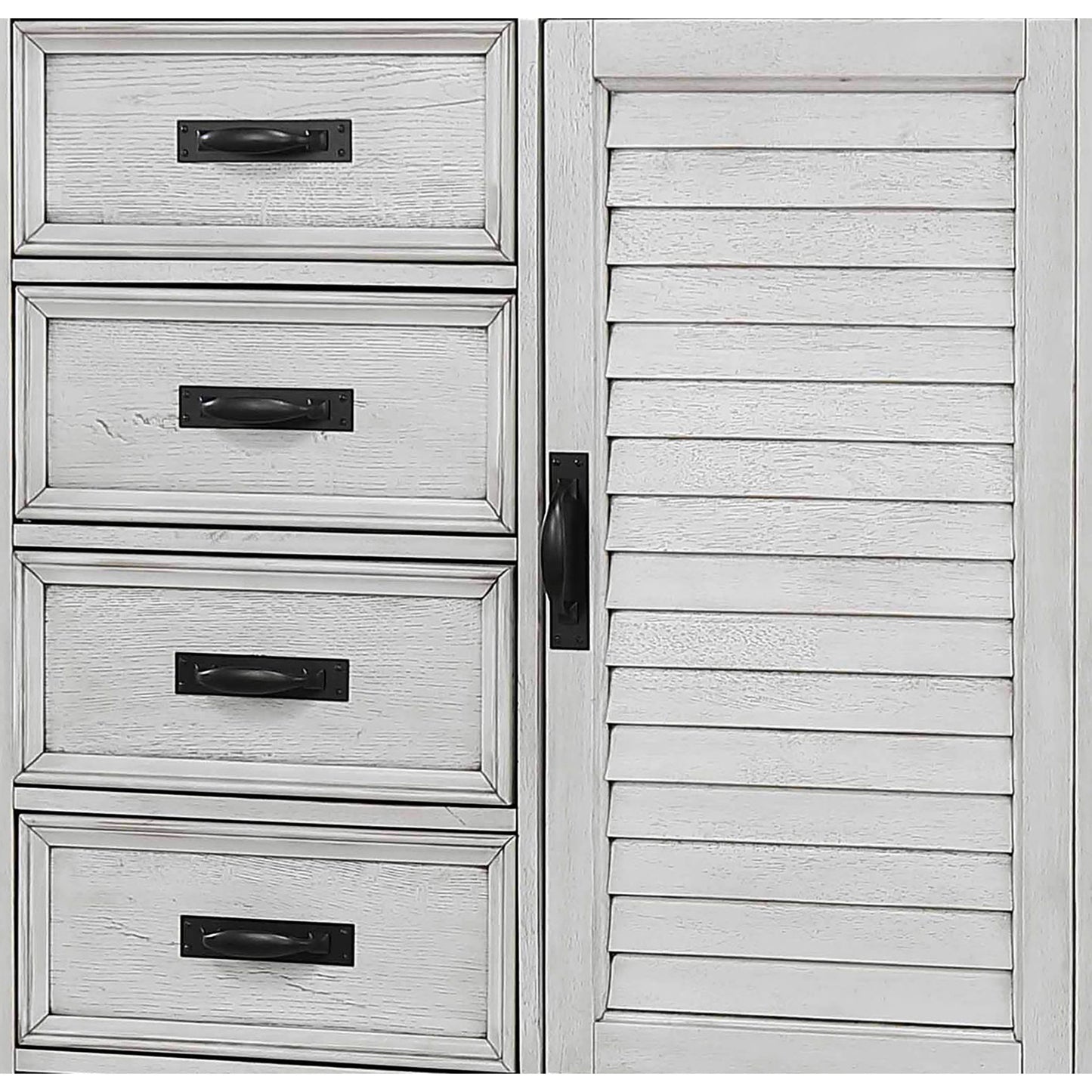 Lockeford - 5 Drawer Door Chest - White