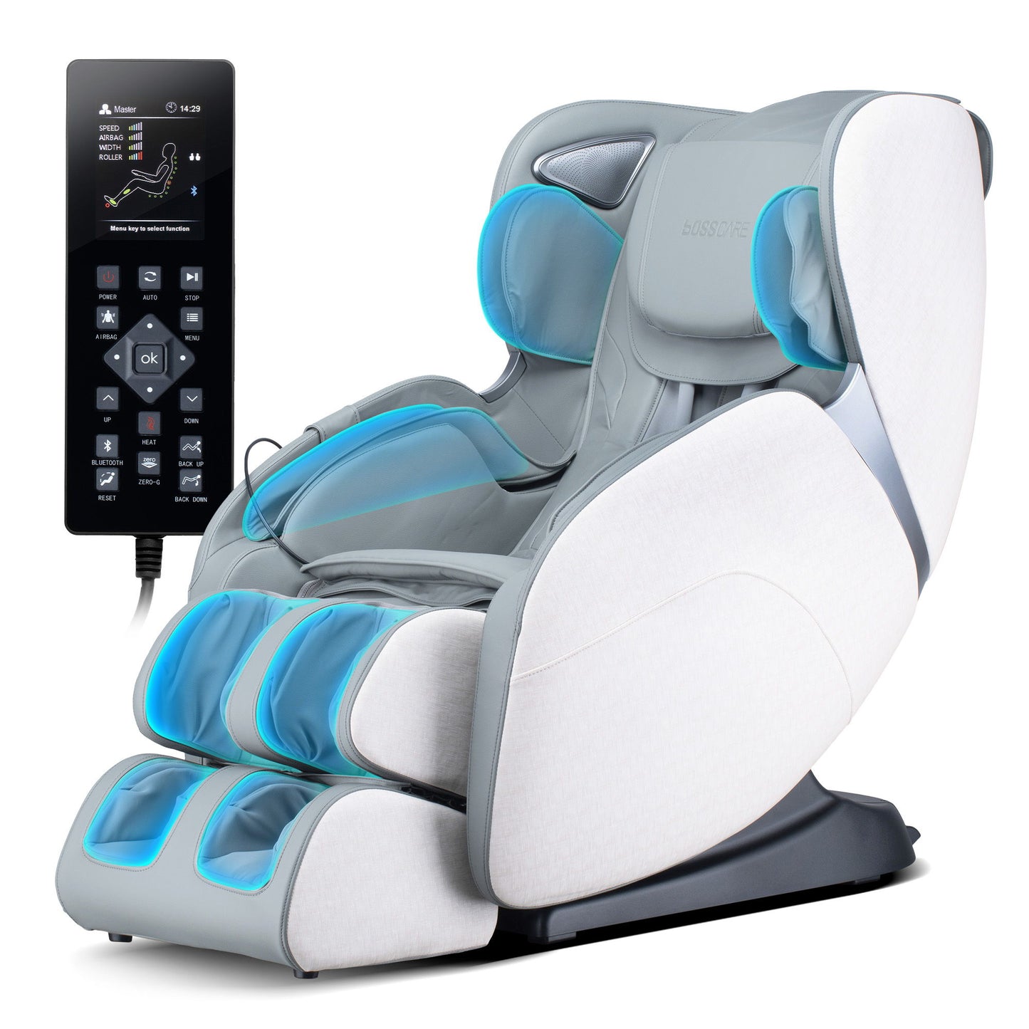 Bosscare - 3D Shiatsu Recline Massage Zero Gravity Full Body Chair With Waist Heating