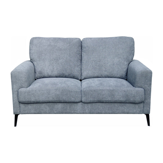 Jackson - Chenille Loveseat With Black Metal Legs