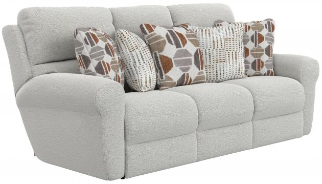Catnapper Kellen Lay Flat Reclining Sofa in Ecru