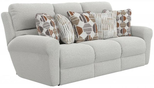 Catnapper Kellen Lay Flat Reclining Sofa in Ecru