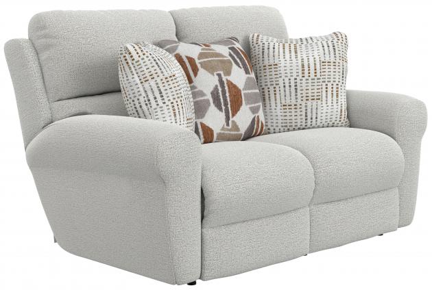Catnapper Kellen Lay Flat Reclining Loveseat in Ecru