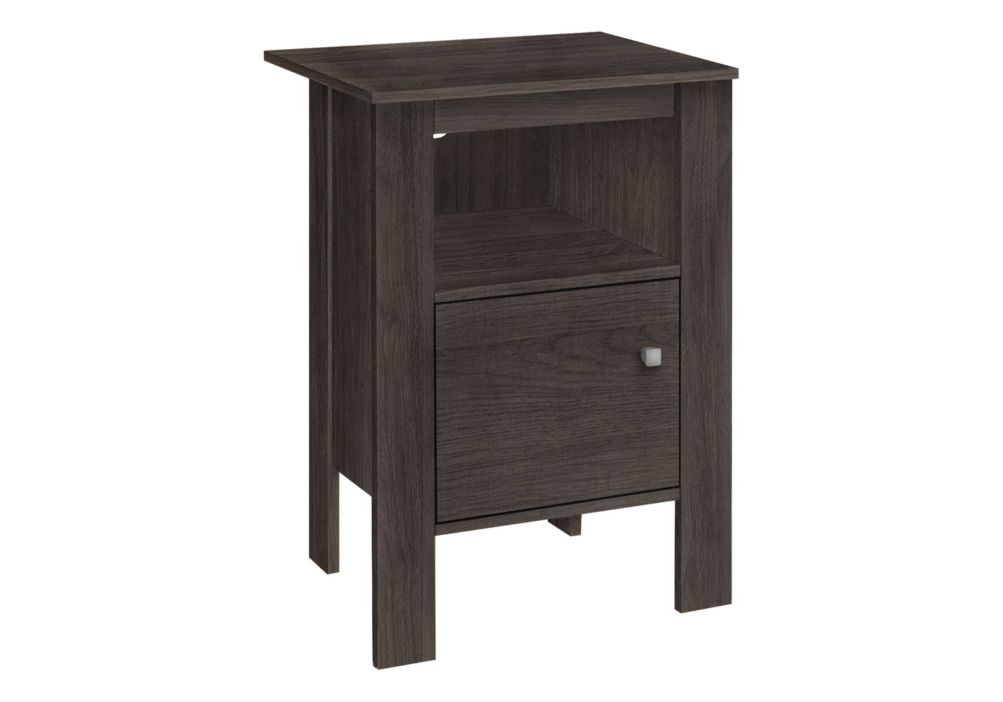 Accent Nightstand Side Table, Storage, Transitional - Oak