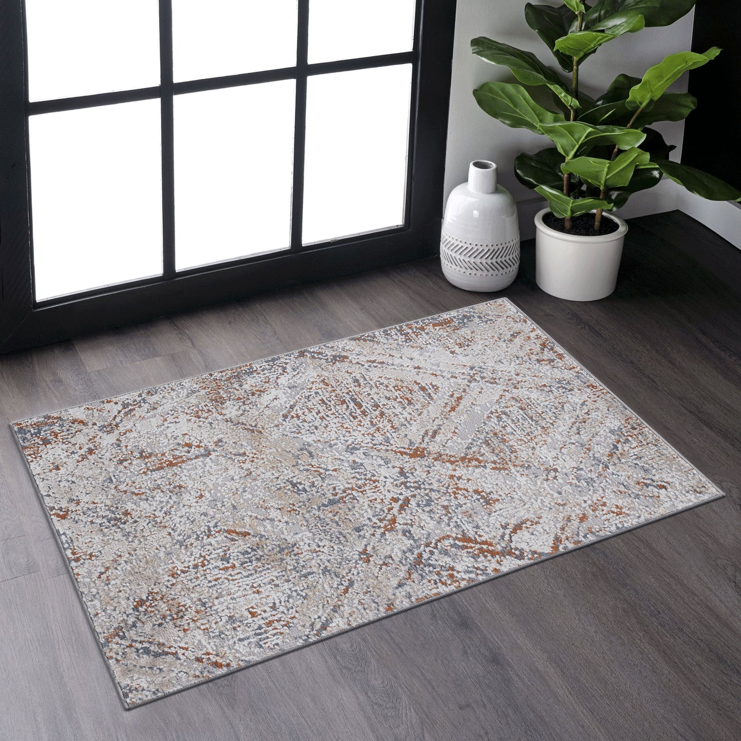 Payas - 2' x 3' Geometric Non-Shedding Stylish And Stain Resistant Area Rug - Beige