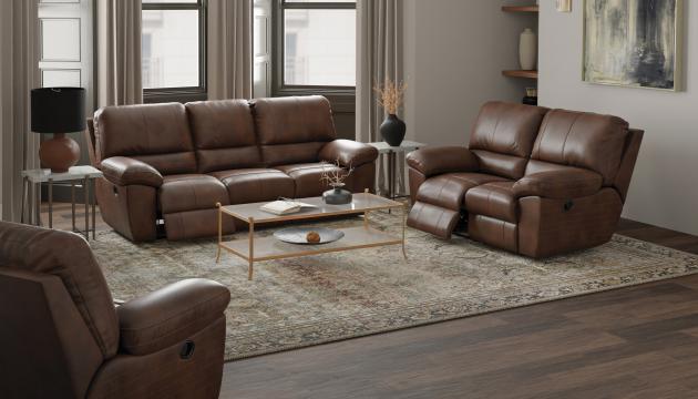 Catnapper Stetson collection arrangement; coordinating pieces sold separately in Walnut