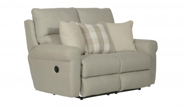 Catnapper Westport Lay Flat Reclining Loveseat in Cement