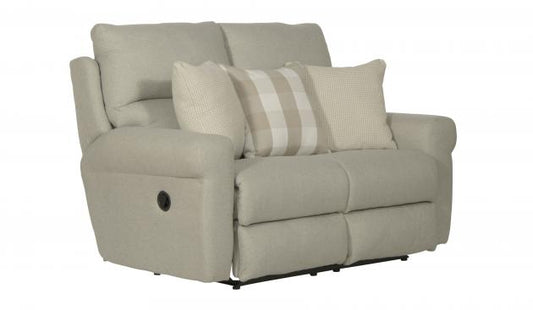 Catnapper Westport Lay Flat Reclining Loveseat in Cement