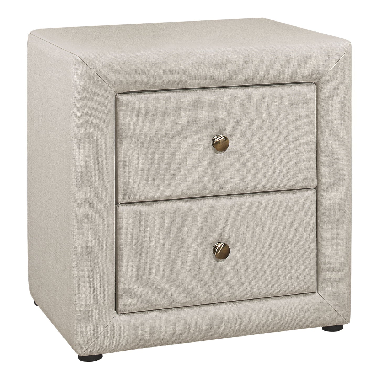 Nightstand, Storage Drawer Versatile Use, Upholstered, Transitional