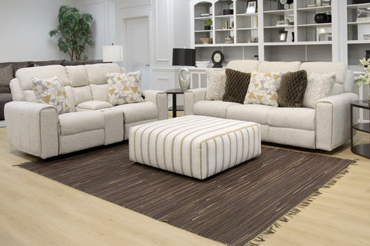 Catnapper Micah collection arrangement with cocktail ottoman; coordinating pieces sold separately