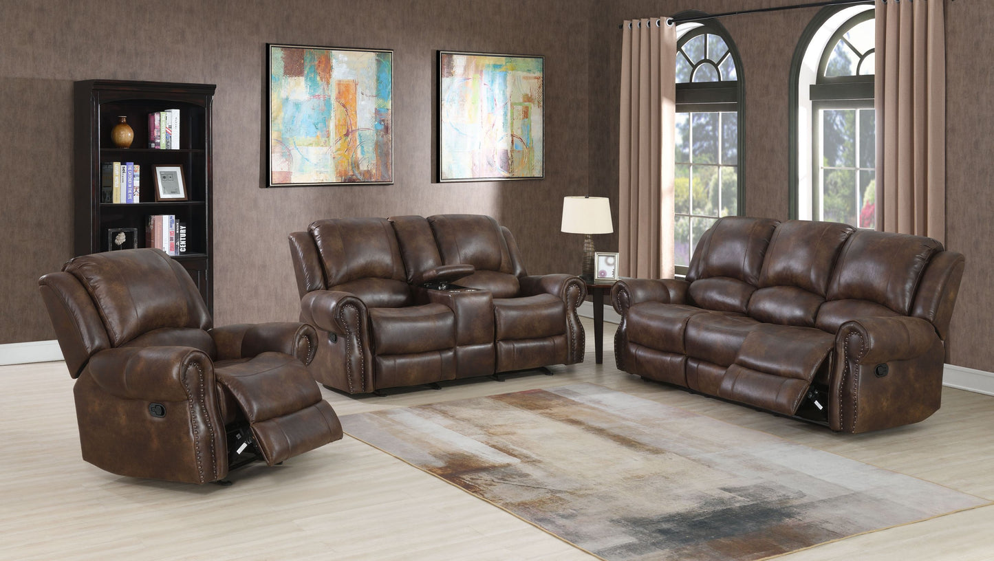 Navarro - Recliner Sofa - Brown