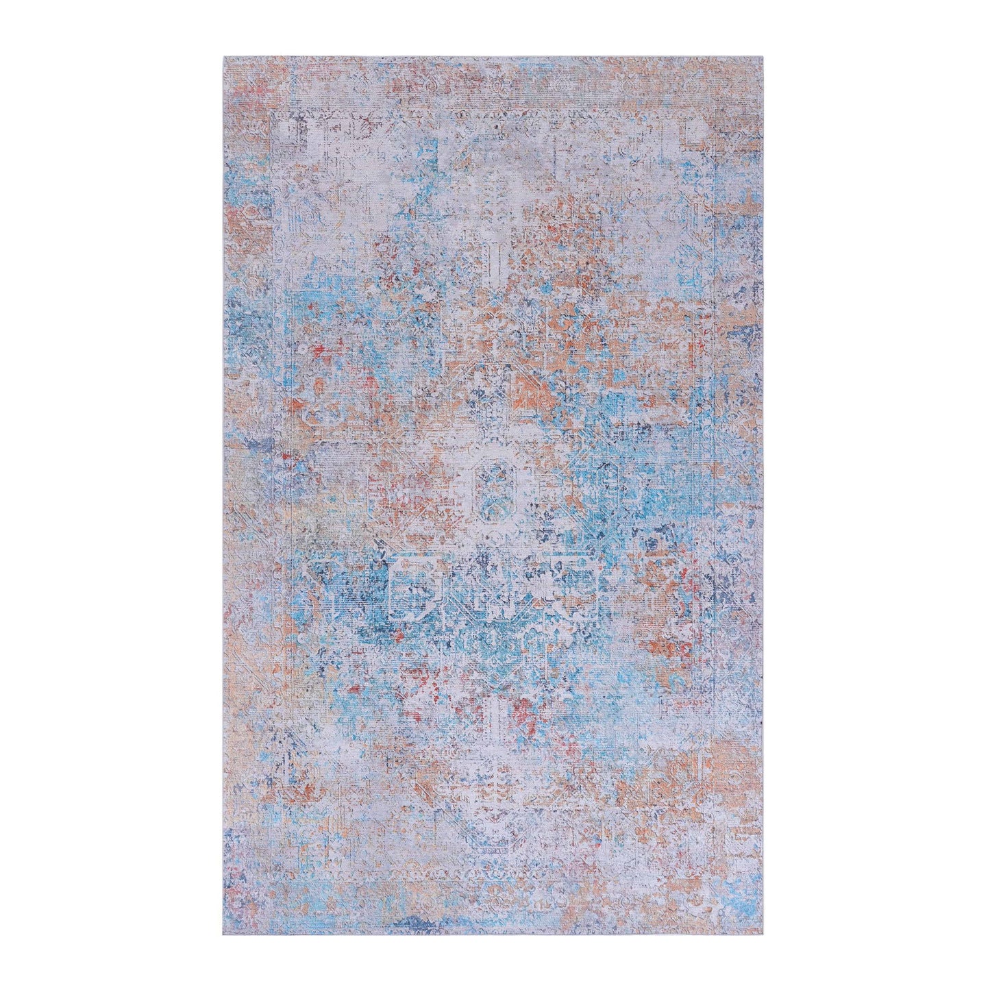 Maval - 6' X 9' Washable Area Rug - Yellow