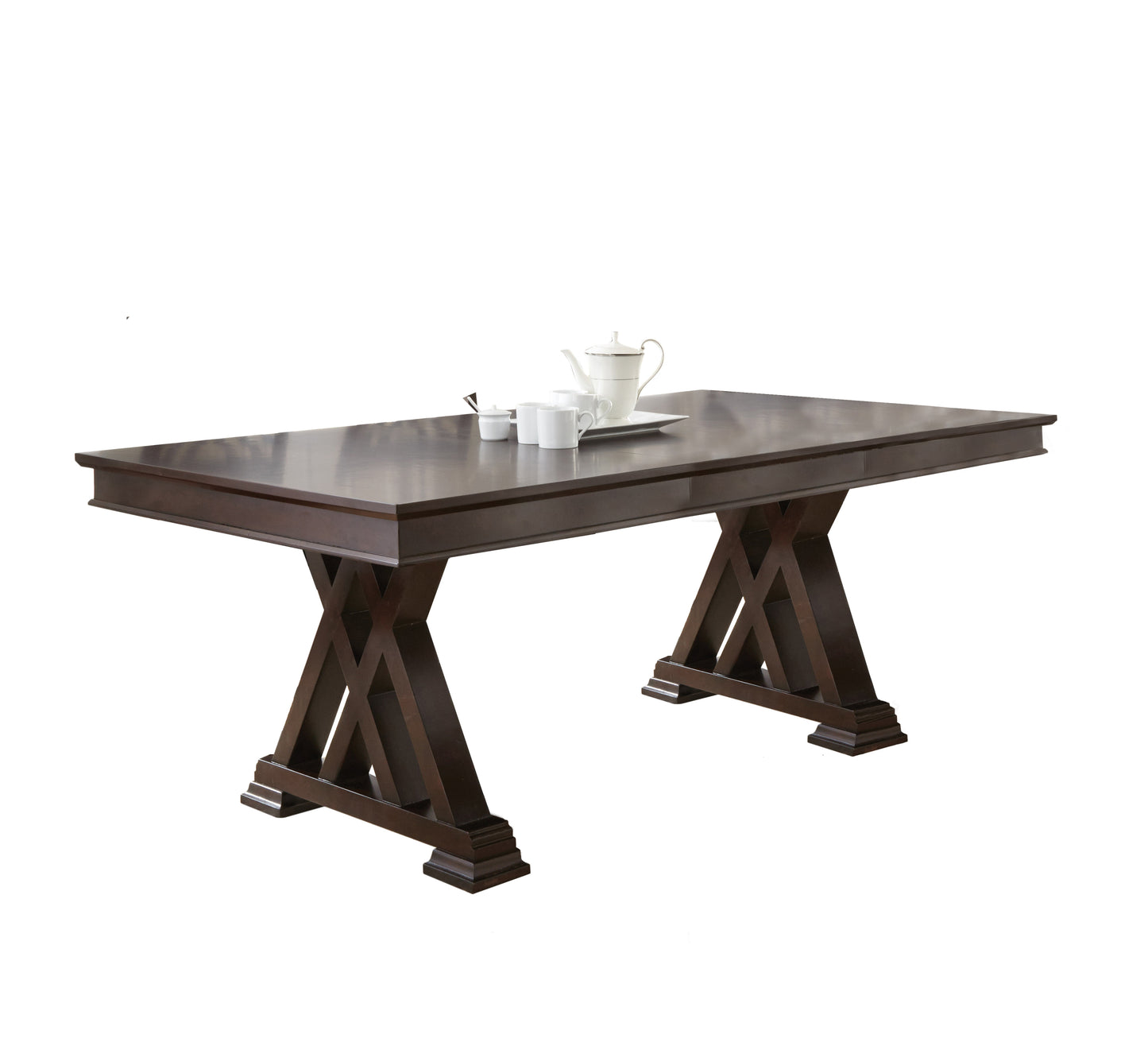 Adrian - 9 Piece Dining Set - Dark Brown